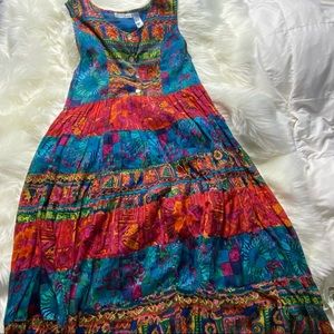 Sun Dress 100% Cotton La Cera sz M